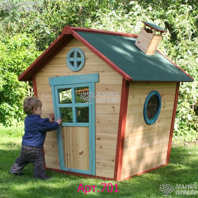 Детский деревянный домик для игр. Арт.708